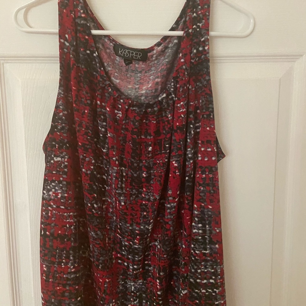 Kasper 3X ❤️🖤🤍sleeveless blouse